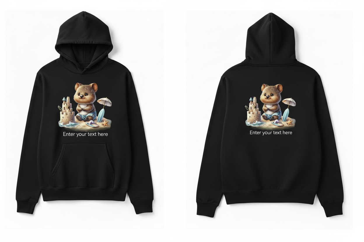 Beach Day Quokka – Sunny Aussie Vibes Hoodie