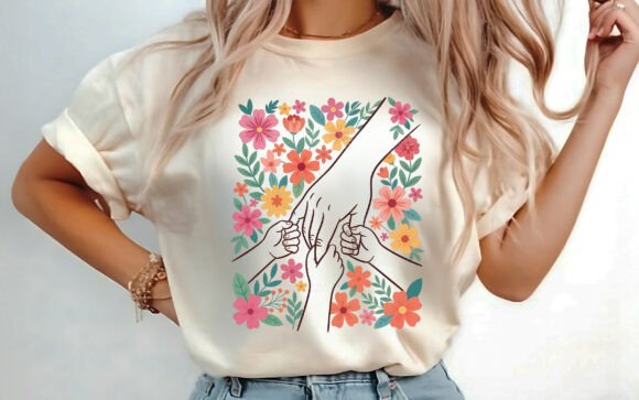 Hands of Support – Floral Unity Tee