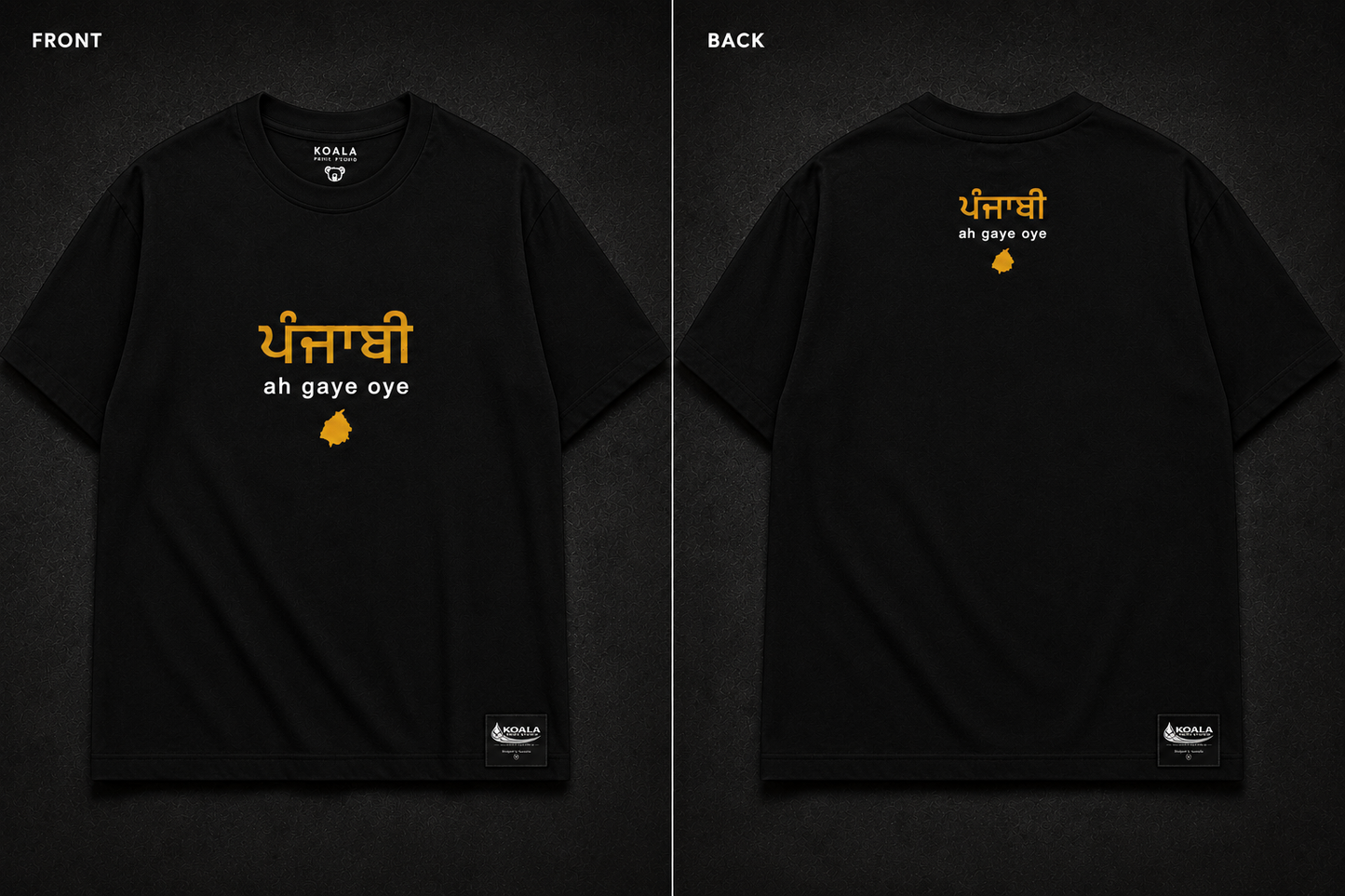 Punjabi Ah Gaye Oye Streetwear T-Shirt – Black Edition