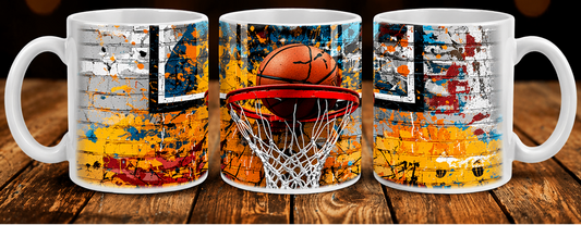 Street Art Basketball Mug – Urban Hoop Graffiti Design