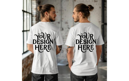 Custom T-Shirt Round Neck Front and Back - Premium Quality
