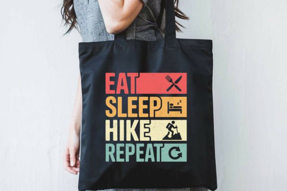 Eat Sleep Hike Repeat Tote Bag