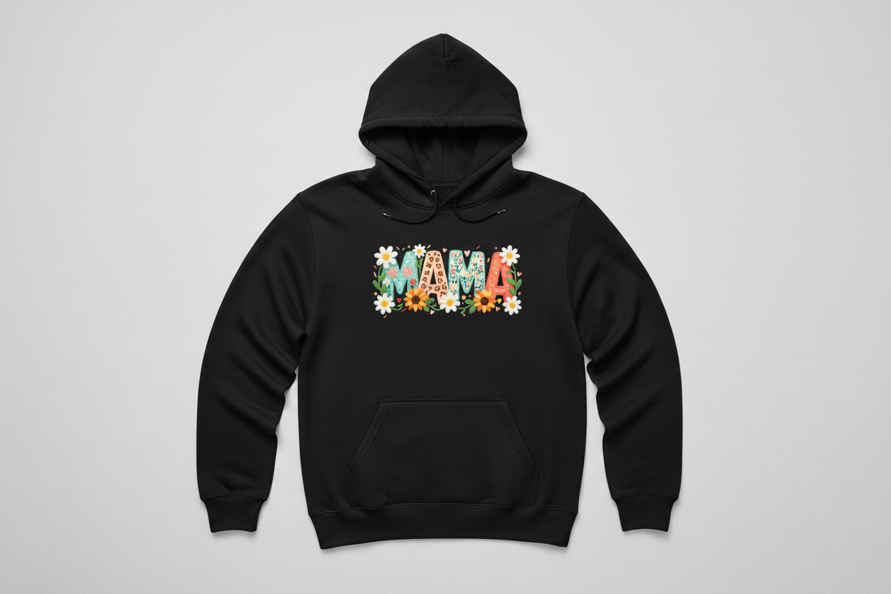 MAMA – Floral Patchwork Aesthetic Hoodie