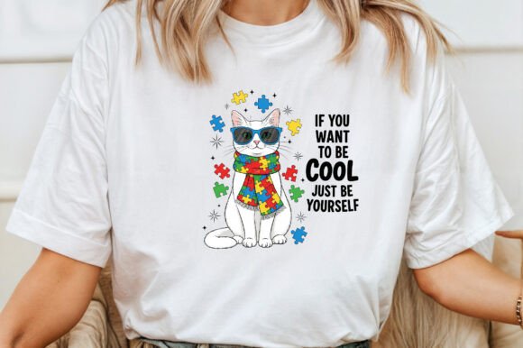 Just Be Yourself-Inspirational Cat Tee