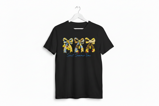 Sweet Summer Time – Lemon Bow Aesthetic Tee