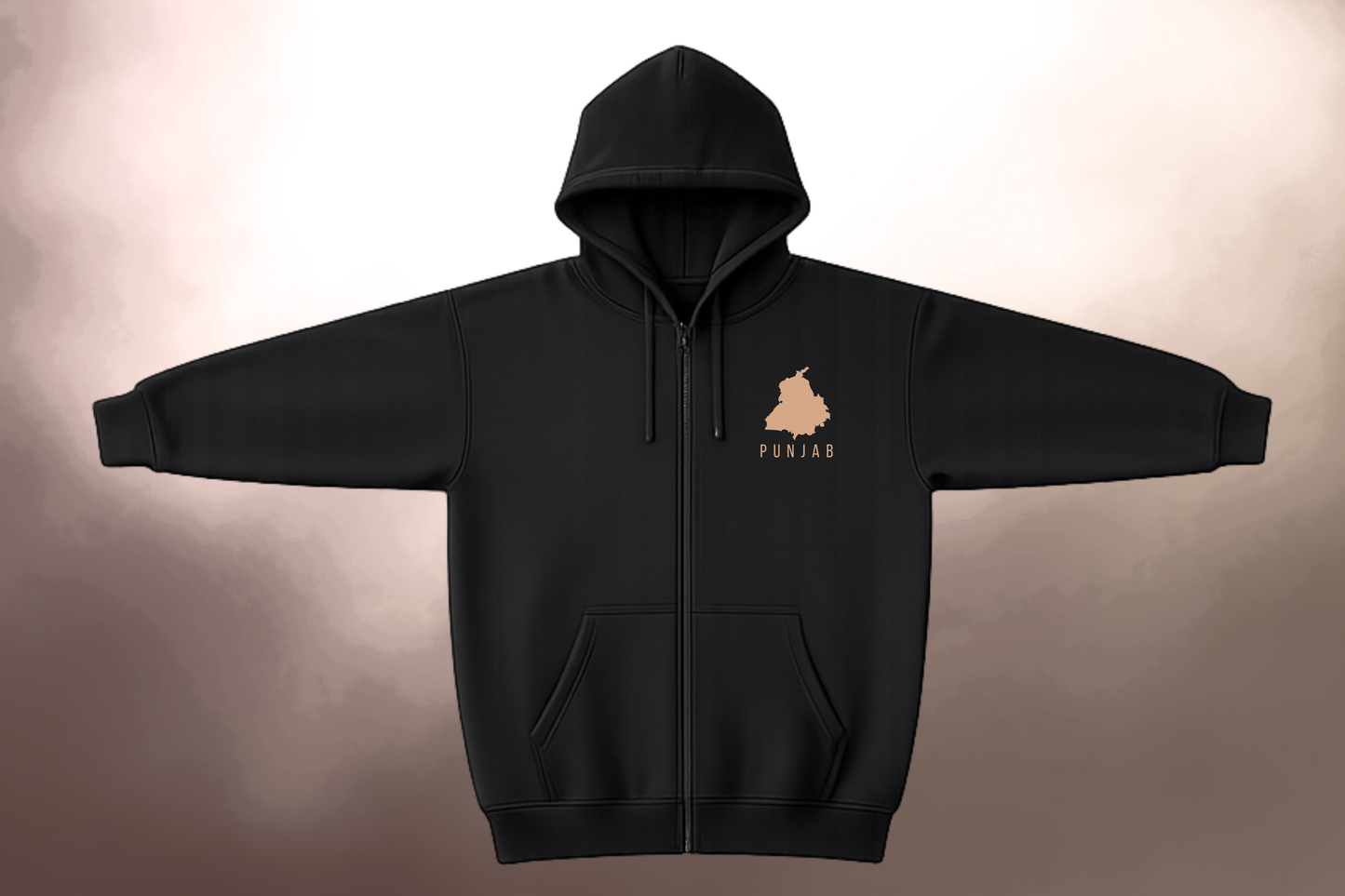 Punjab Scenic Typography Hoodie - with Zipper
