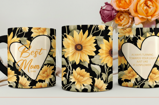 Best Mom Ever Sunflower Mug – Mother’s Day Gift Coffee Cup