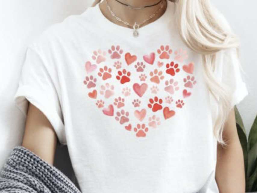 Heart Full of Paw Prints Tee