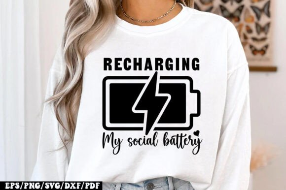 Recharging My Social Battery - T-Shirt