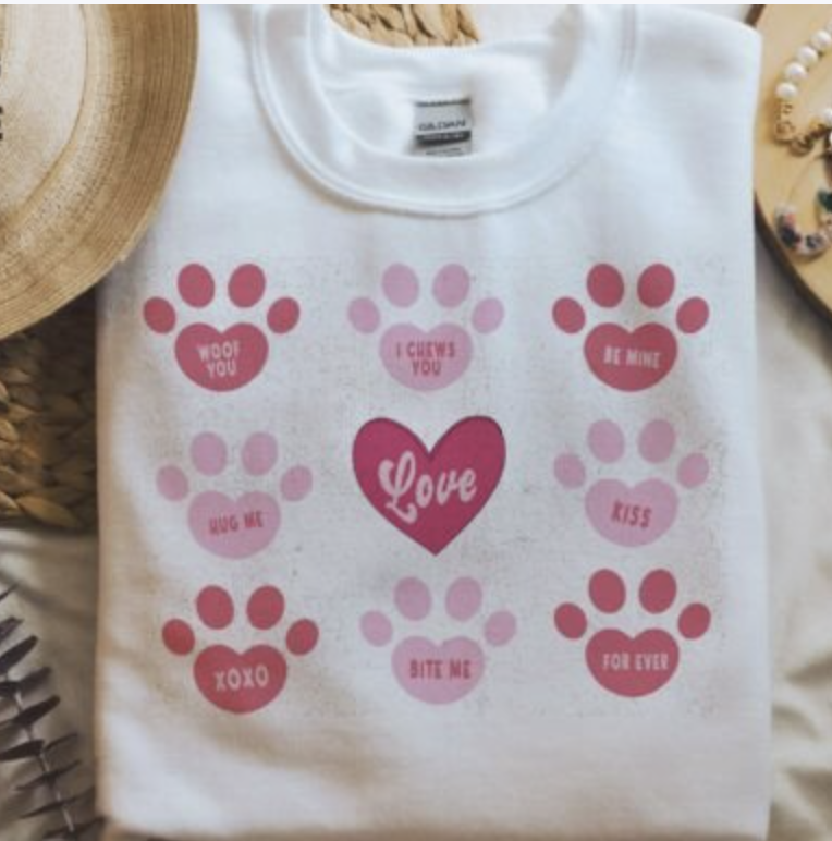 Pet Lover Valentine Heart Tee