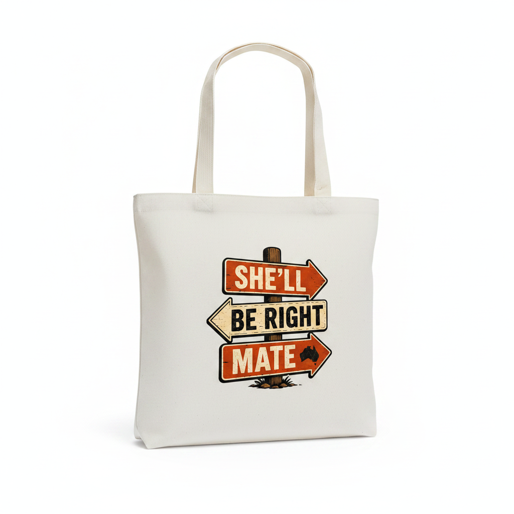 She’ll Be Right, Mate – Rustic Aussie Tote