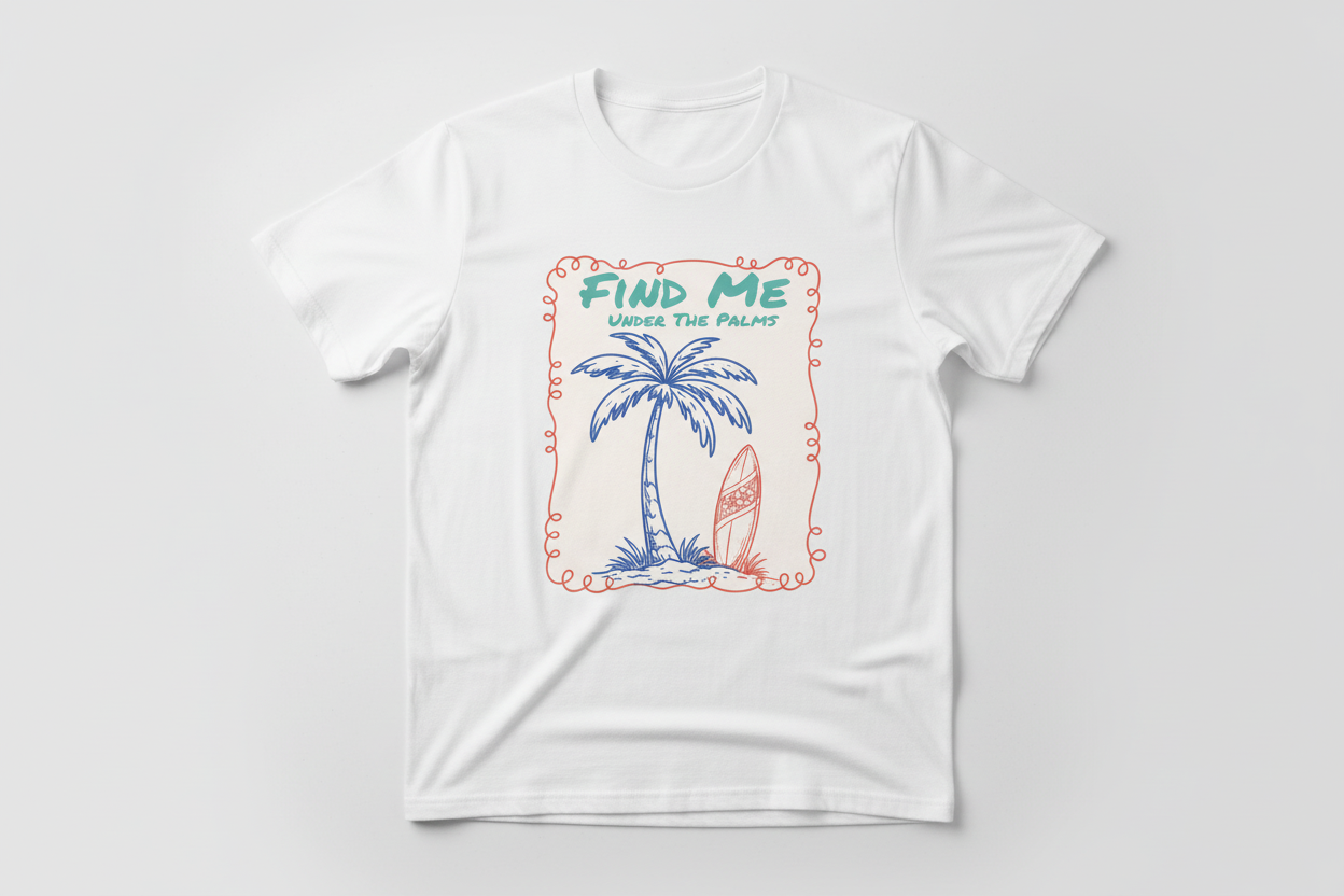 Find Me Under the Palms – Tropical Escape Tee