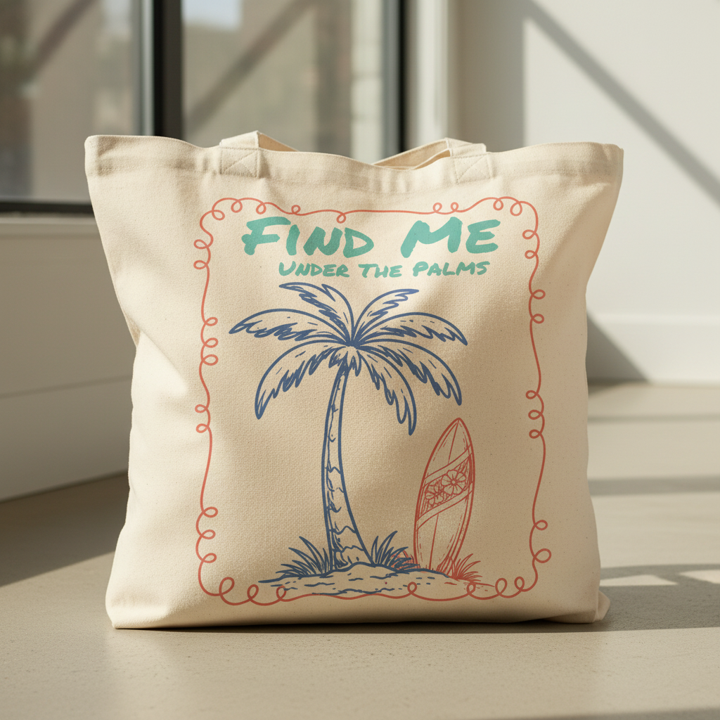 Find Me Under the Palms – Tropical Escape Tote Bag