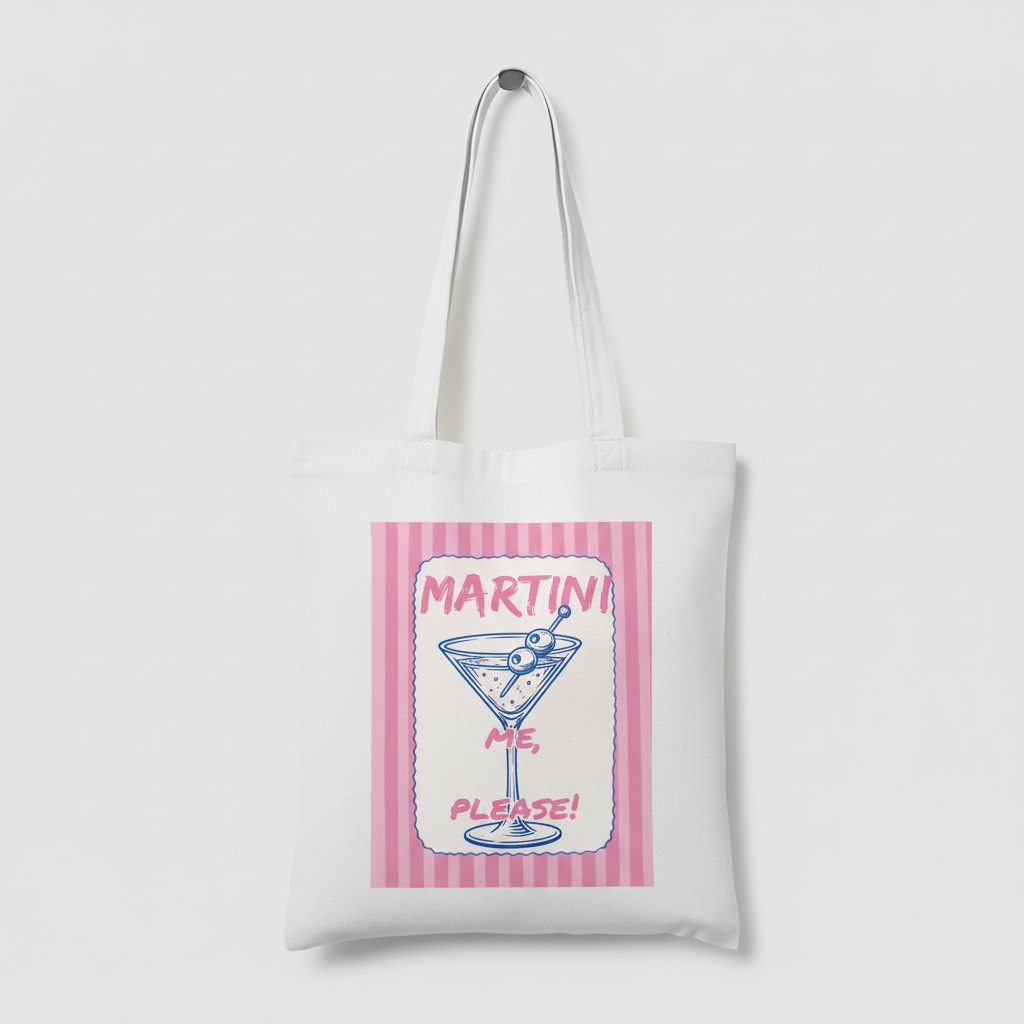 Martini Me, Please! – Retro Cocktail Tote Bag