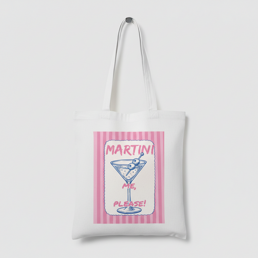 Martini Me, Please! – Retro Cocktail Tote Bag