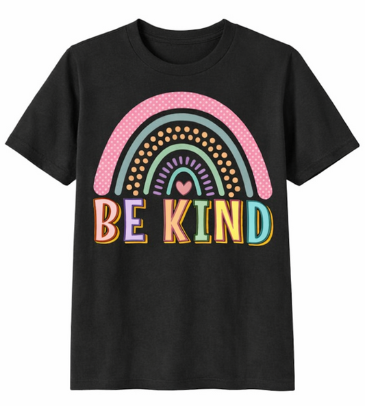 BE KIND – Rainbow Heart Tee