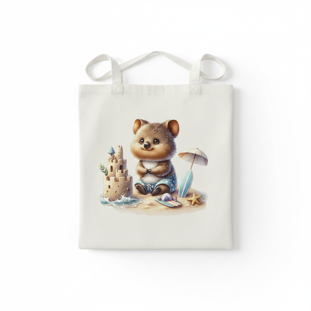 Beach Day Quokka – Cute Coastal Carry Tote