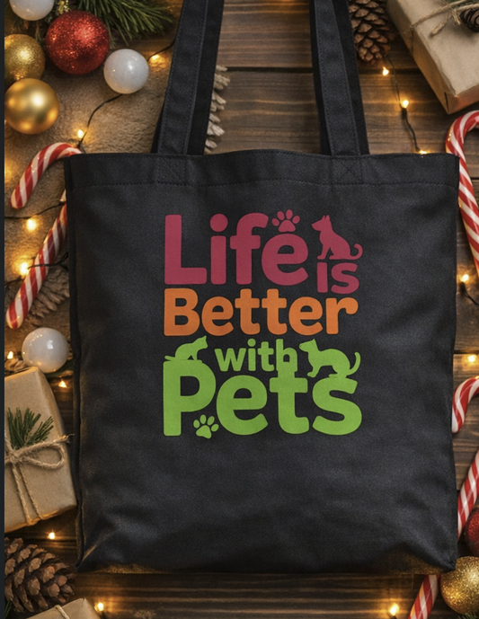Festive Pet Lover Tote Bag