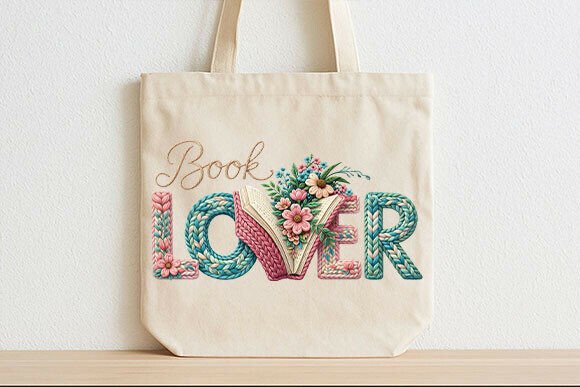 Book Lover – Floral Story Tote Bag