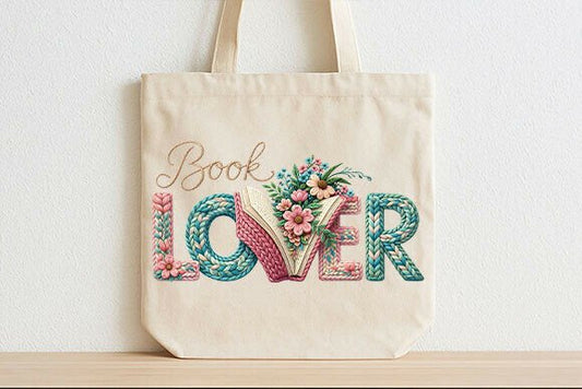 Book Lover – Floral Story Tote Bag