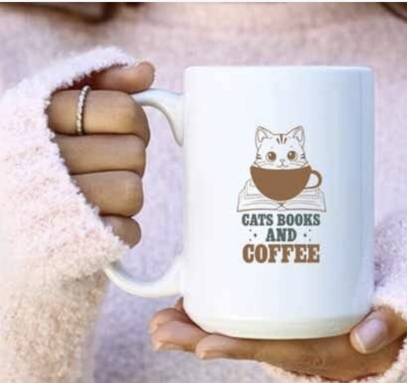 Cats, Books & Coffee-Cozy Coffee Mug - 2 colours