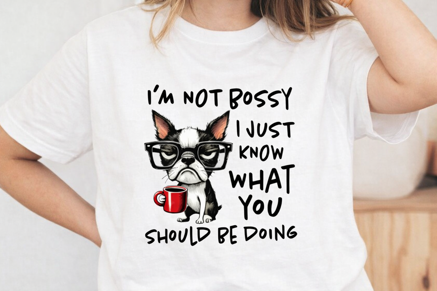 Too Tired To Care – Grumpy Dog Coffee T-Shirt