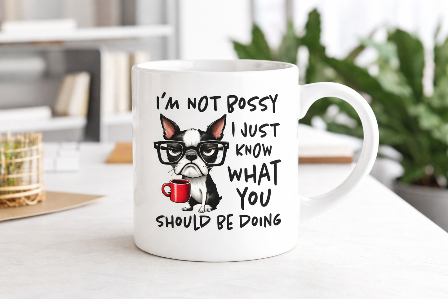 Too Tired To Care – Grumpy Dog Coffee Mug