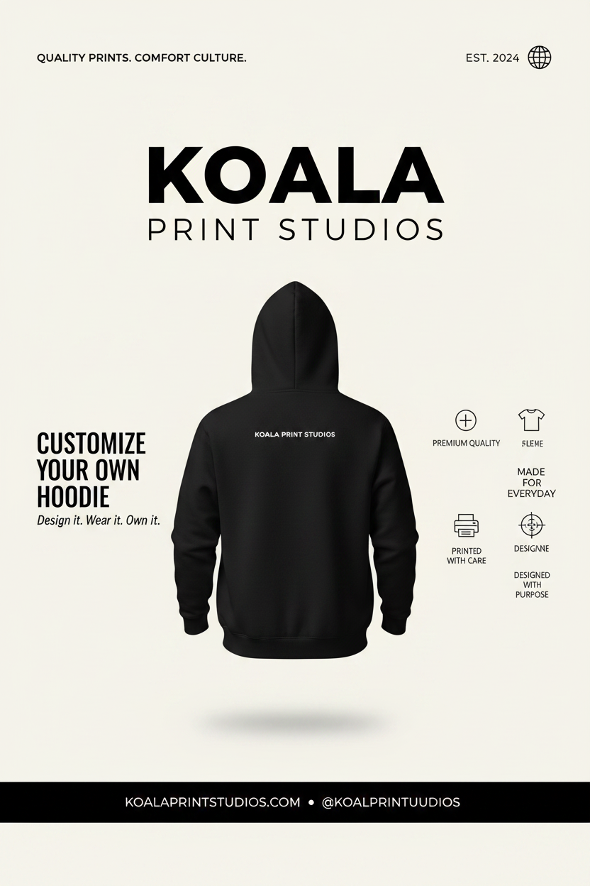 Personalized Hoodie – Front & Back Design + Custom Text