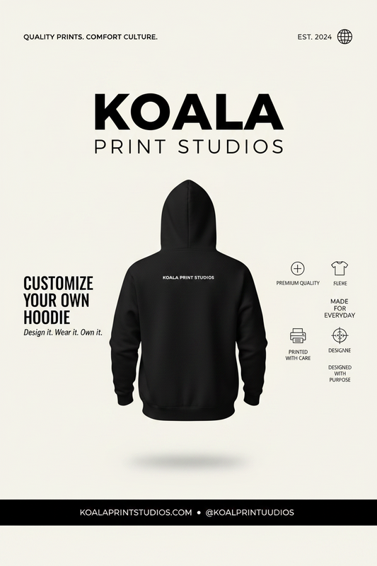 Personalized Hoodie – Front & Back Design + Custom Text