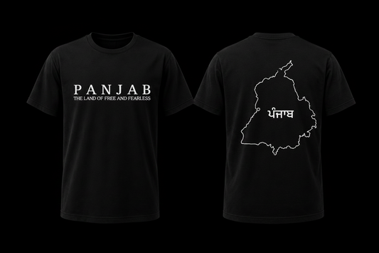 Punjab Outline Premium T-Shirt – Minimal Punjabi Culture Streetwear