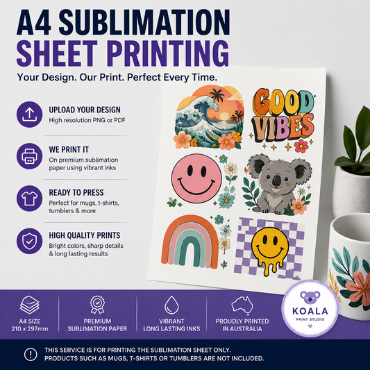 A4 Sublimation Gang Sheet Printing