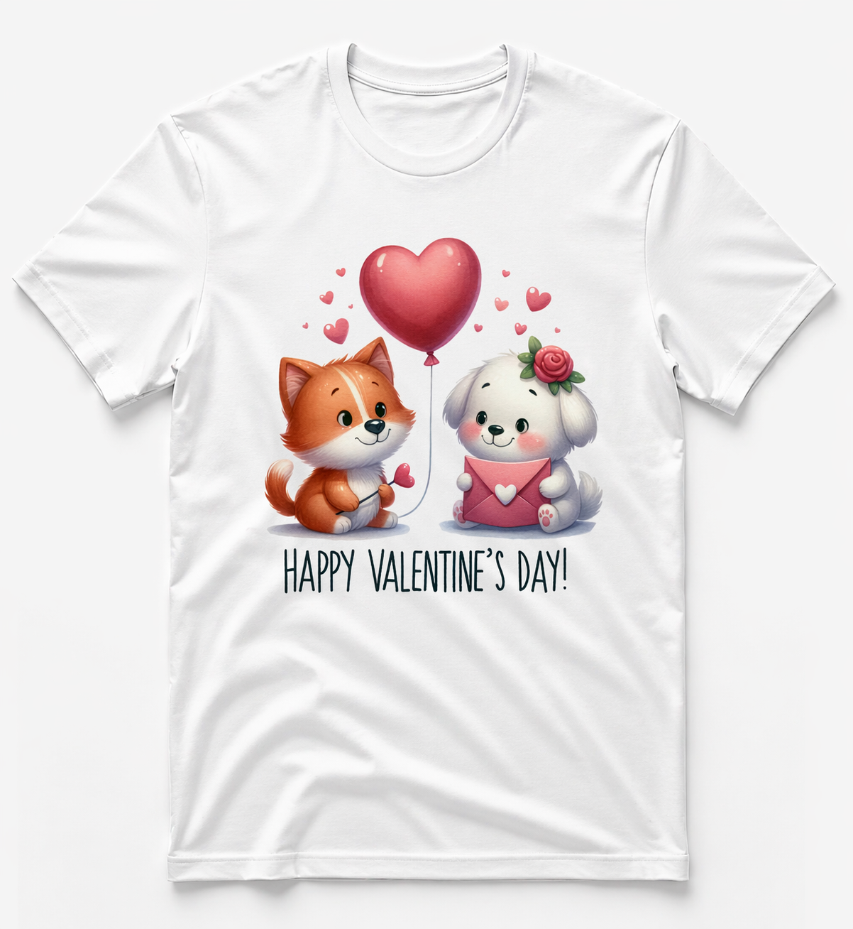 Happy Valentine’s Day Tee — Black & White Edition