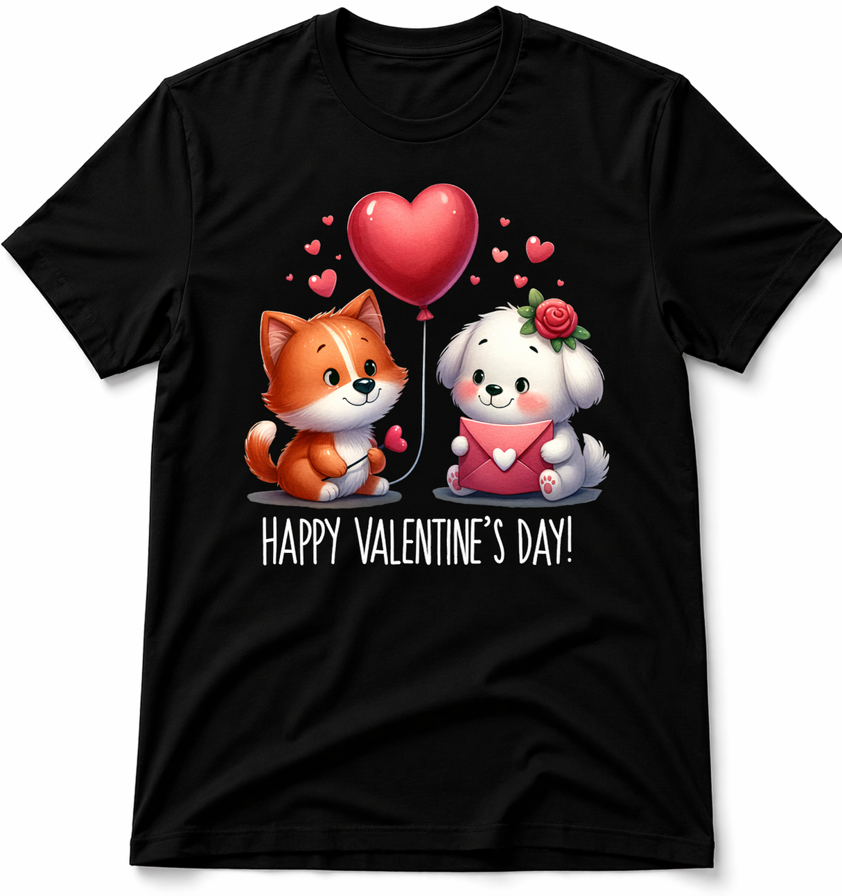Happy Valentine’s Day Tee — Black & White Edition