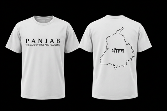 Punjab Outline Premium T-Shirt – Minimal Punjabi Culture Streetwear