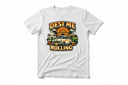 Desi Me Rolling – Vibrant India Vibes Collection Tee