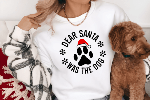 Dear Santa, It Was the Dog-Festive Christmas T-Shirt