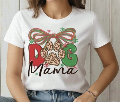 Festive DOG Mama Tee