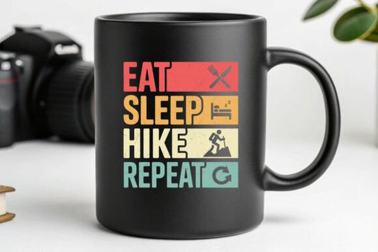 Eat Sleep Hike Repeat Coffee Mug