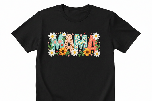 MAMA – Floral Patchwork Aesthetic Tee