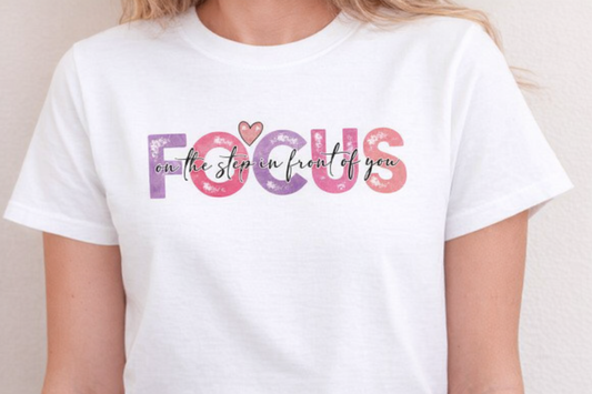 FOCUS – Gradient Motivation Tee (Black & White)