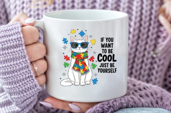 Just Be Yourself-Colourful Cat Mug