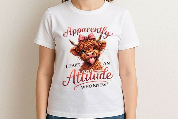 Apparently I Have an Attitude – Sassy Cow Tee