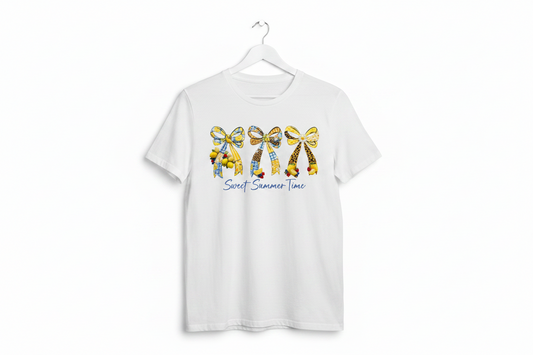 Sweet Summer Time – Lemon Bow Aesthetic Tee