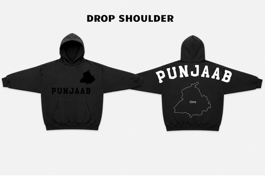 PUNJAAB Drop Shoulder Hoodie – Oversized Hoodie | Premium Streetwear | Pull Over style