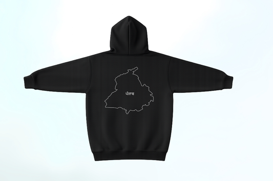 Punjab Map Minimal Hoodie - Hoodie with Zipper