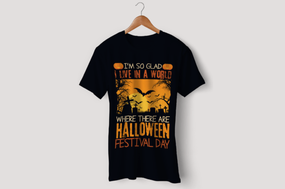 I Live in a World Where There Are Halloween Festival Day” Funny Halloween T-Shirt