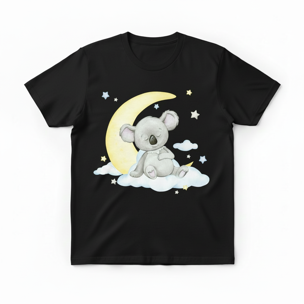 Dreamy Koala Moon – Soft Night Sky Tee