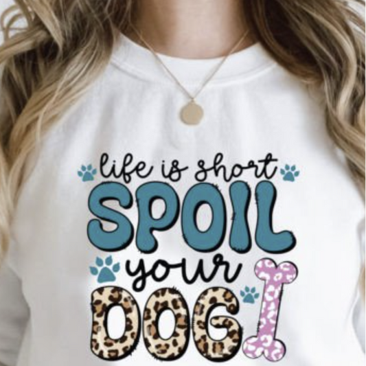 Spoil Your Dog Tee-Leopard Print Edition