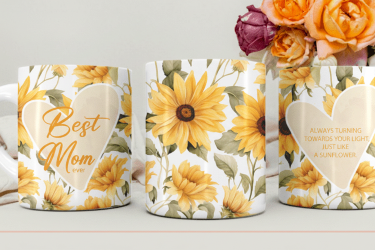 Best Mom Ever Sunflower Mug – Mother’s Day Gift Coffee Cup