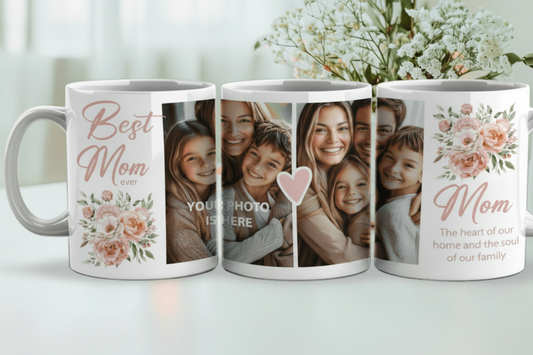 Personalized Mother’s Day Photo Mug – Custom Mom Collage Coffee Mug